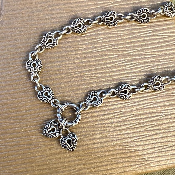 SARDA Sterling Silver Heart Locket Anklet🔒🩶 - Picture 7 of 16